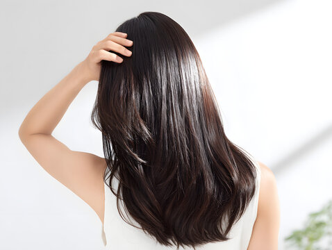 ヘアケア後の美髪（髪質改善・ストレートパーマのイメージ）