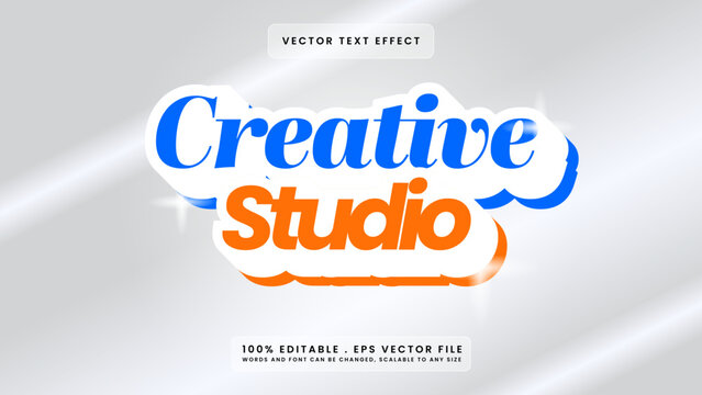 Creative Studio Text Effect Editable Vector Graphic