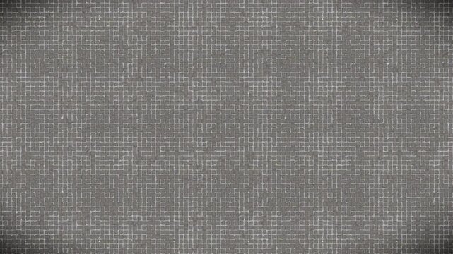 Gritty grey mosaic tile pattern background with seamless loop.