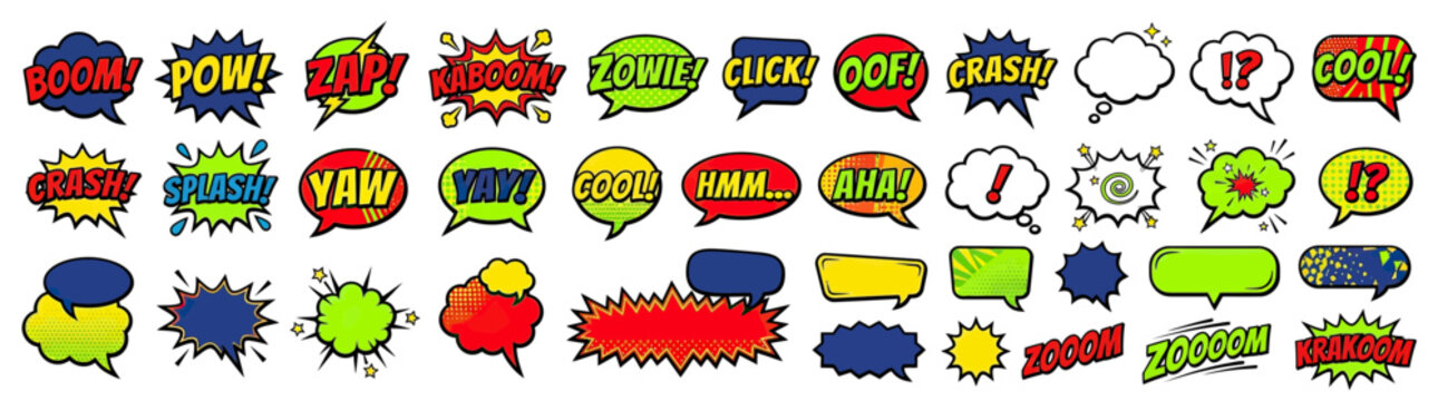 Comic Book Sound Effect Speech Bubbles Collection