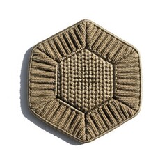 Naklejka premium Brown Hexagonal Quilted Fabric Patch for Apparel Decoration