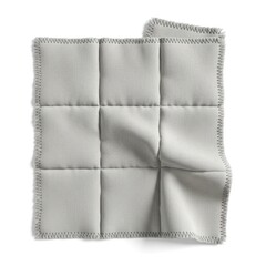 Fototapeta premium Rectangular White Quilted Patch for Apparel Construction