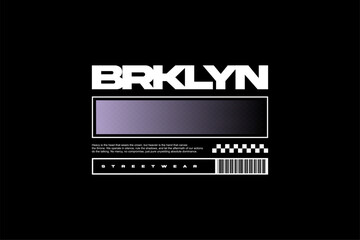 Naklejka premium Modern Brooklyn Graphic Design with Abstract Elements.