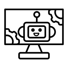 Naklejka premium prompt testing Line Icon
