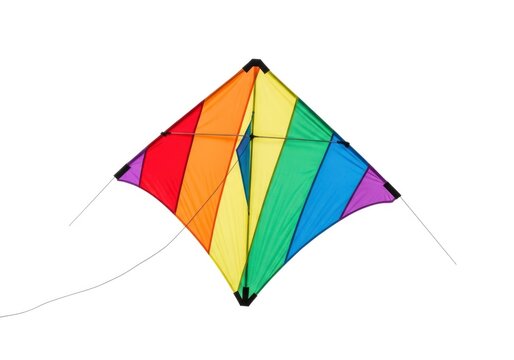 Colorful Rainbow Kite Flying High.
