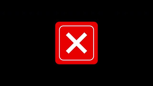Red wrong decline sign. Suitable for medical and healthcare websites, icons, posters, and presentations. A minimalist design for easy identification and clarity.