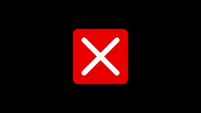 Red wrong decline sign suitable for medical or first aid icons in digital designs, websites, logos, and presentations. Ideal for healthcarerelated graphics.