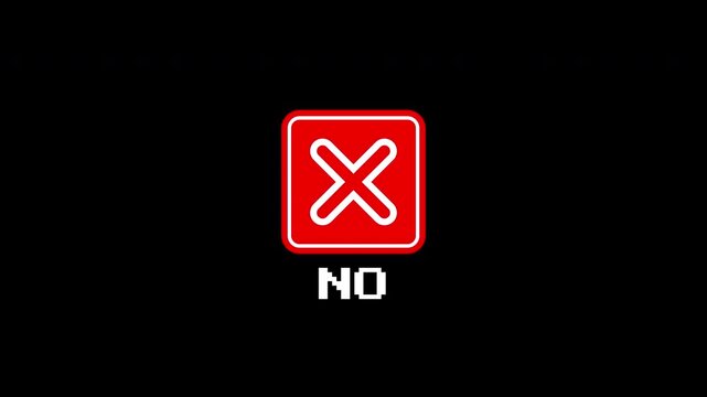 Red wrong decline sign red box suitable for medical, emergency, first aid, healthcare, or digital design projects for a modern look.