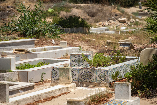 Islamic cemetery in Hammamet, Tunisia