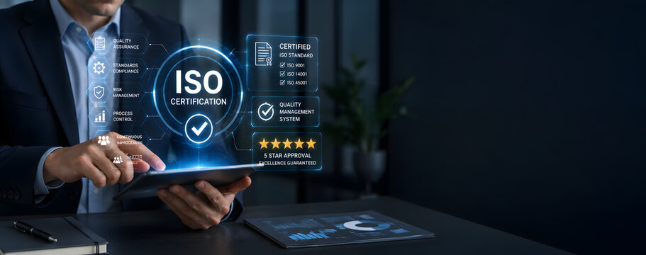 ISO certification quality management system business concept