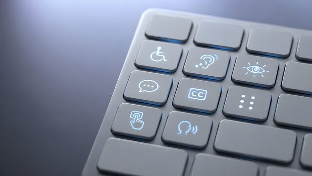 Accessibility Symbols Displayed on Keyboard Keys