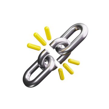 chains 3d render icons