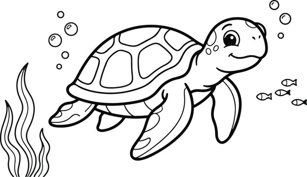 funny turtle cartoon