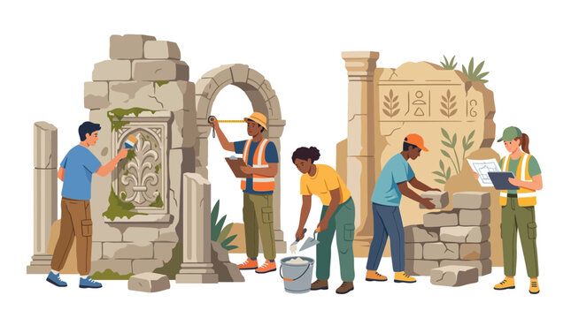 Archaeologists excavate ancient ruins