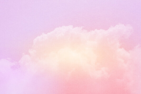 fantasy blurred cloudy sky with pink and orange gradient color and grunge paper texture when zoom 100%,  nature abstract background