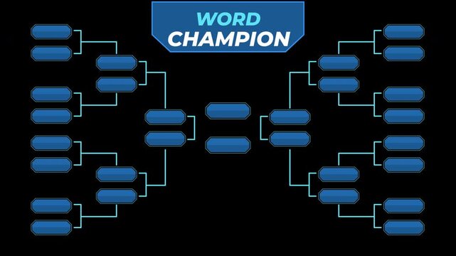 Team tournament bracket. Ideal for designing sports event promotions or creating engaging social media posts related to tournaments and championships. Great for organizers or players.