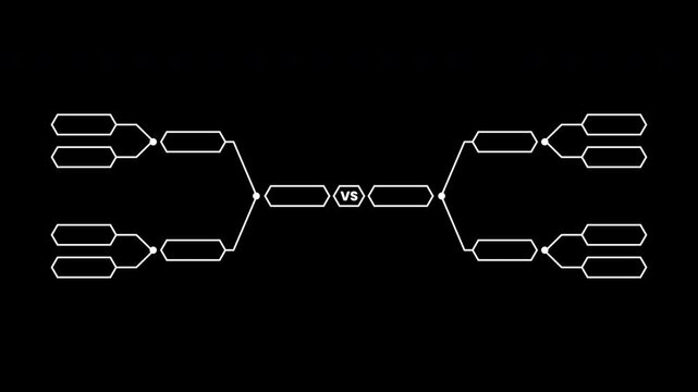 Team tournament bracket elimination playoff tournament bracket, perfect for sports competitions and event planning designs. Ideal for tournament organization.