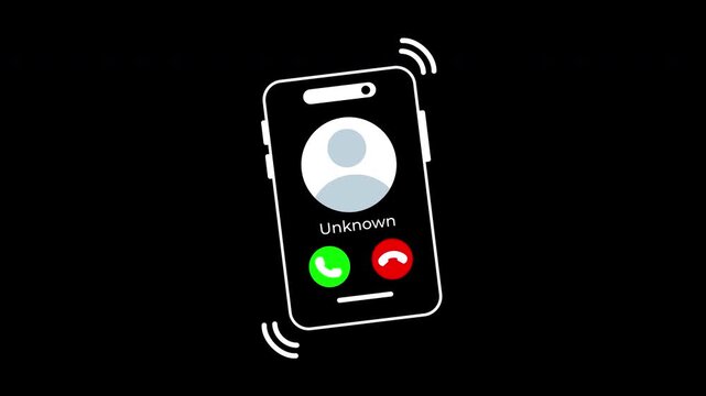 Scammers display incoming calls with caller notification buttons suitable for digital communication app design showcasing phone call interface options.