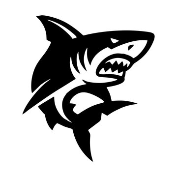 Shark mascot logo side view