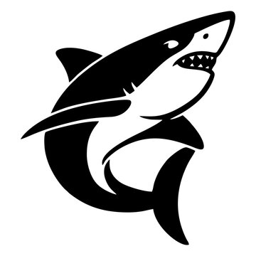 Shark mascot logo side view
