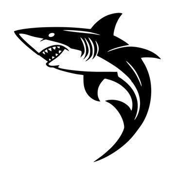 Shark mascot logo side view