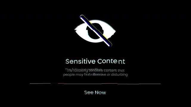 Sensitive content warning. Great for techthemed designs, social media posts, and digital marketing campaigns that need a modern and eyecatching aesthetic.