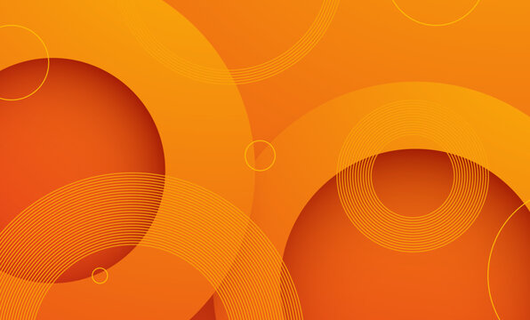Modern orange gradient background with dynamic geometric circle shapes
