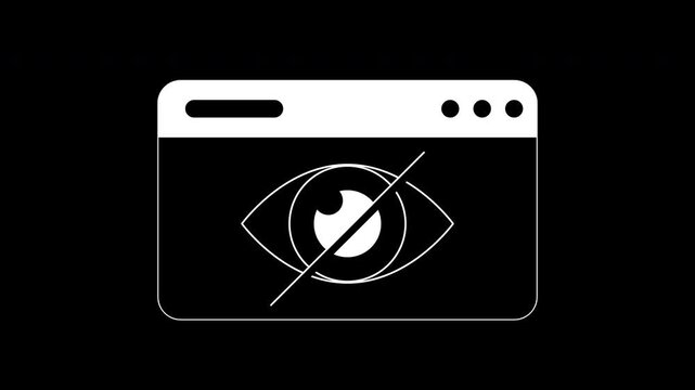 Sensitive content warning concept graphic for online security. Minimalist design suitable for tech articles, cybersecurity blogs, and web development sites.