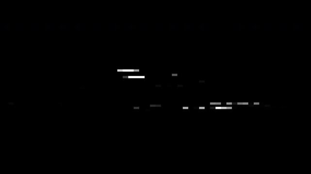 Sensitive content warning noise static lines on black background. Suitable for technology, glitch, digital art, abstract design projects.