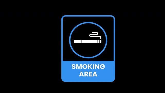 No smoking sign area sign suitable for offices, restaurants, and public areas. Bold design for clear visibility and information display.