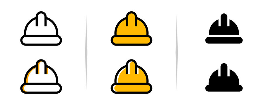 Construction helmet logo design, head protection icon, safety, graph, gear, work, equipment, illustration, build, sign, isolated, company, safe, protect, engineering, professional