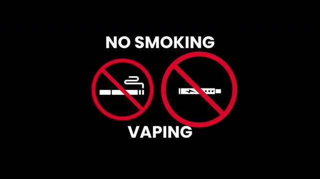 No smoking sign tobacco and electronic nicotine device usage signage for antismoking campaigns, health presentations, or educational materials on smoking restrictions.