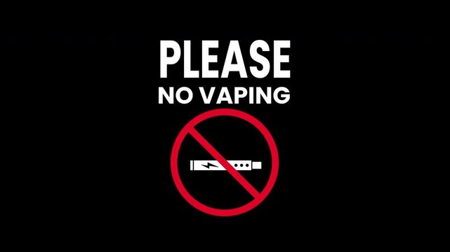 No smoking sign. Suitable for antismoking campaigns, health websites, social media posts. Captures attention, raises awareness on the dangers of vaping.