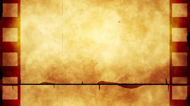 Vintage Aged Paper Background of Vertical Cinema with Shaking Effect Loop