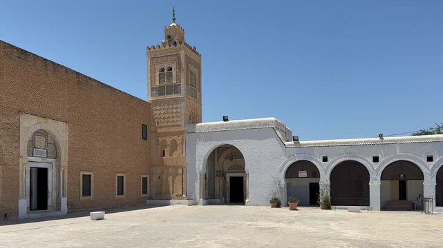 Historic Zawiya of Sidi Sahib also known as the Zawiya of Abu al-Balawi or Mosque of the Barber in Kairouan, Tunisia.