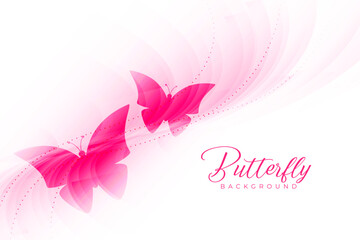 beautiful two pink butterflies lovely background © starlineart
