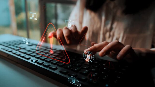 Cybersecurity threat alert protects data. Cyber security threat alert prevents access, alert warns breach, defends system, and cyber security threat alert identifies risk. Marrow