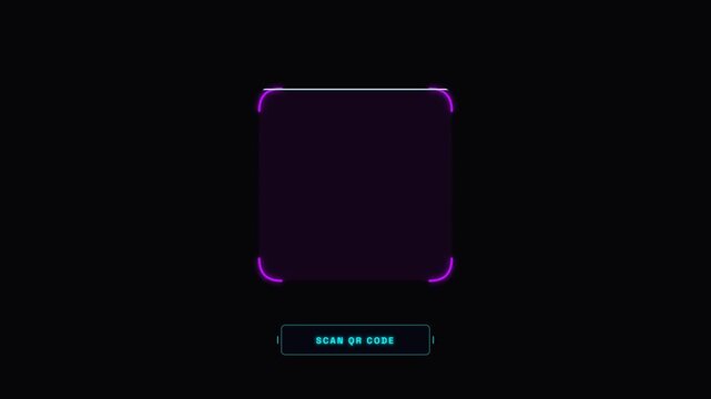 Animated QR code barcode scanner frame line loop on green screen and white background for mobile payment, scan to pay, UI HUD, and video asset.