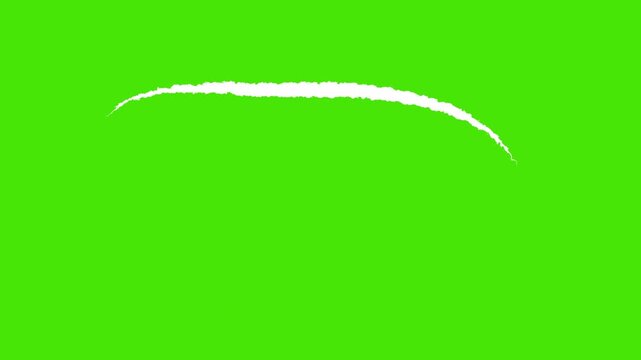 White paint oval circle brush stroke on green screen background, textured grunge circle frame for graphic design and highlighting