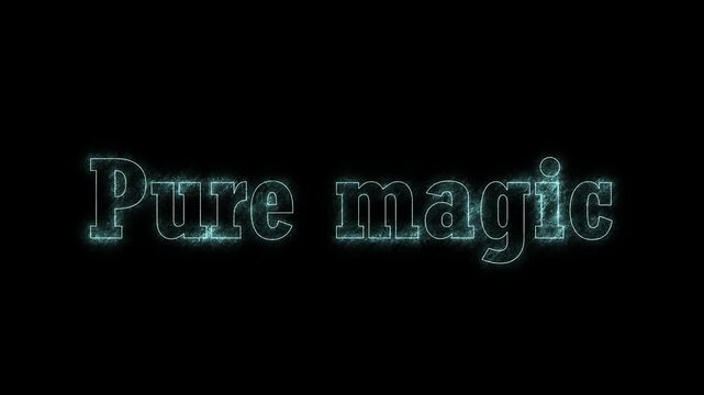Motivational video with pure magic words on black background