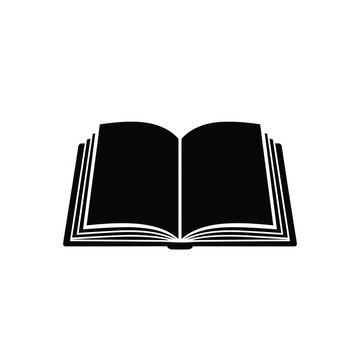 Open Book Silhouette Symbol.