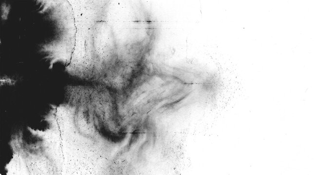 Black Toner Wash Texture Background, Dark Grunge Photocopy Overlay, Abstract Monochromatic Ink Bleed and Print Noise Backdrop