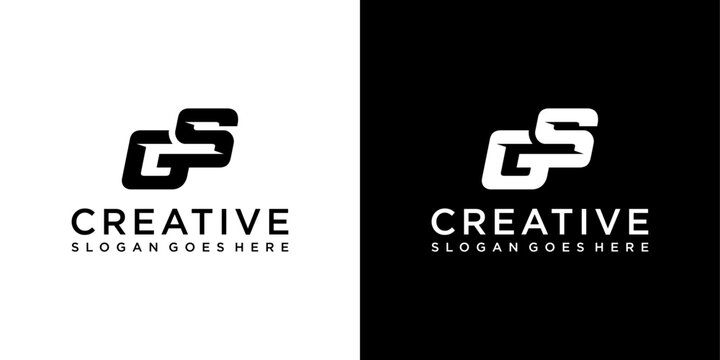 GS or SG initial letter logo design vector template