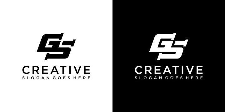 GS or SG initial letter logo design vector template