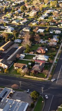 Aerial View of Suburban Houses and Roads in Coonabarabran