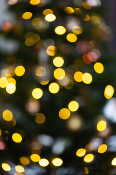 Bokeh fairy light background at Christmas 