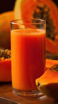 Glass of Fresh Papaya Juice