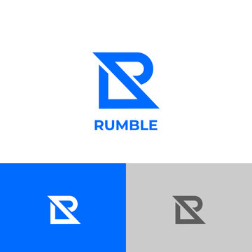 Simple Geometric Initial Letter R Logo Design