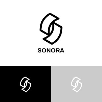 Simple Abstract Initial Shape S Logo Design