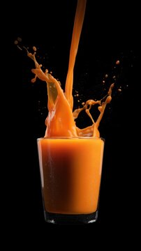Orange Juice Splash in a Glass